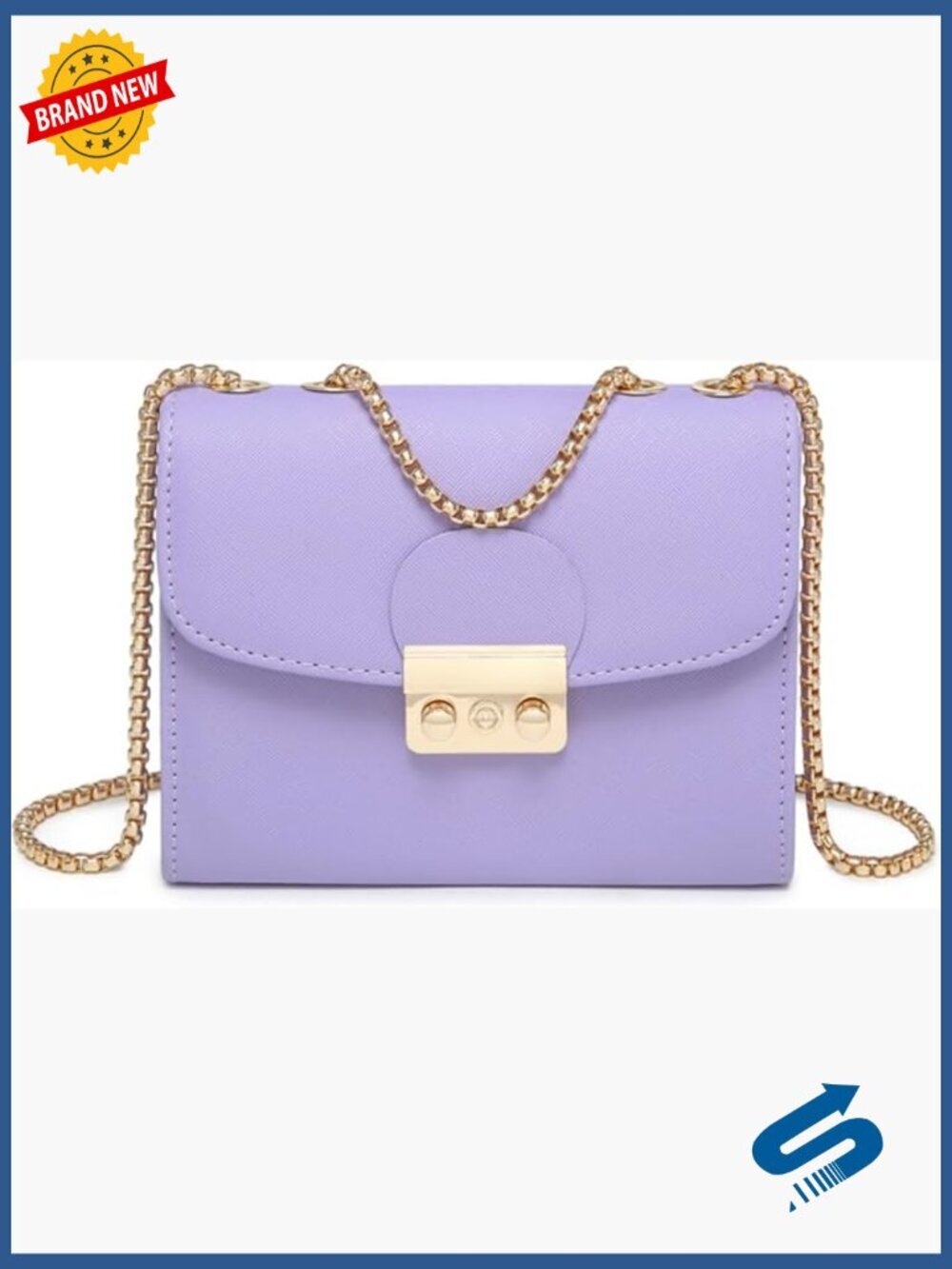 Small Crossbody Clutch Purse with Double Chain Strap for Wedding Prom Party